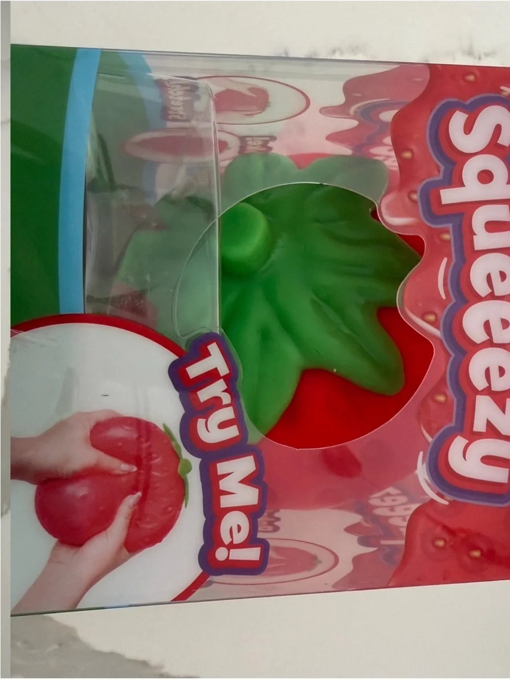 Squeezy Strawberry Sunny Days Viral Stress Ball Soft Squeeze Toy new